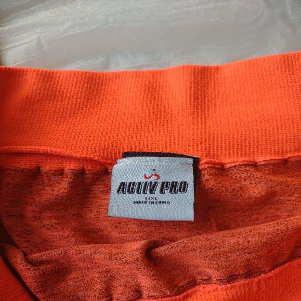 Activ Pro Gray Neon Orange Activewear Cropped Leggings Size L/XL - Picture 4 of 5